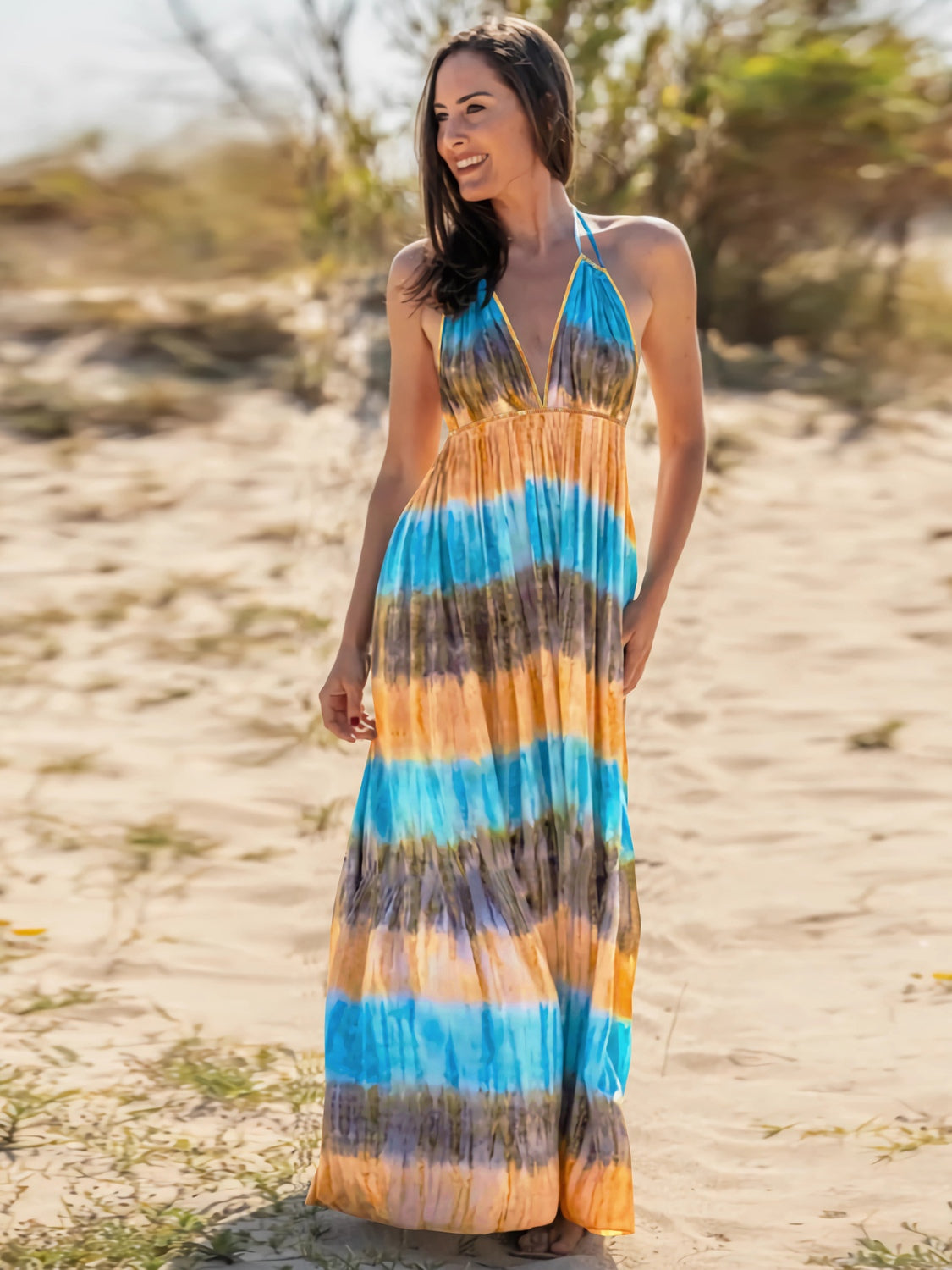 Tie-Dye Neck Dress