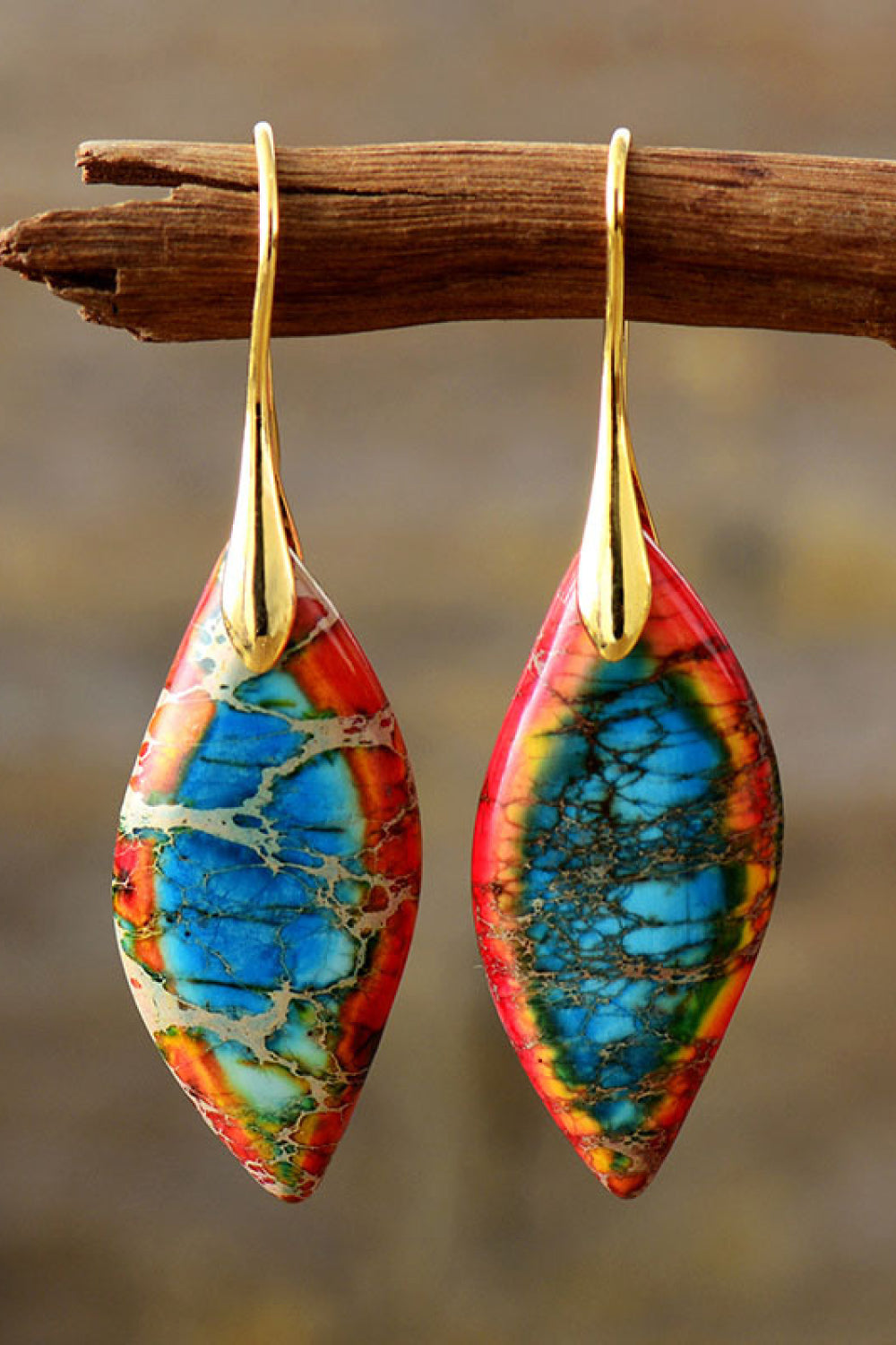 Natural Stone Dangle Earrings