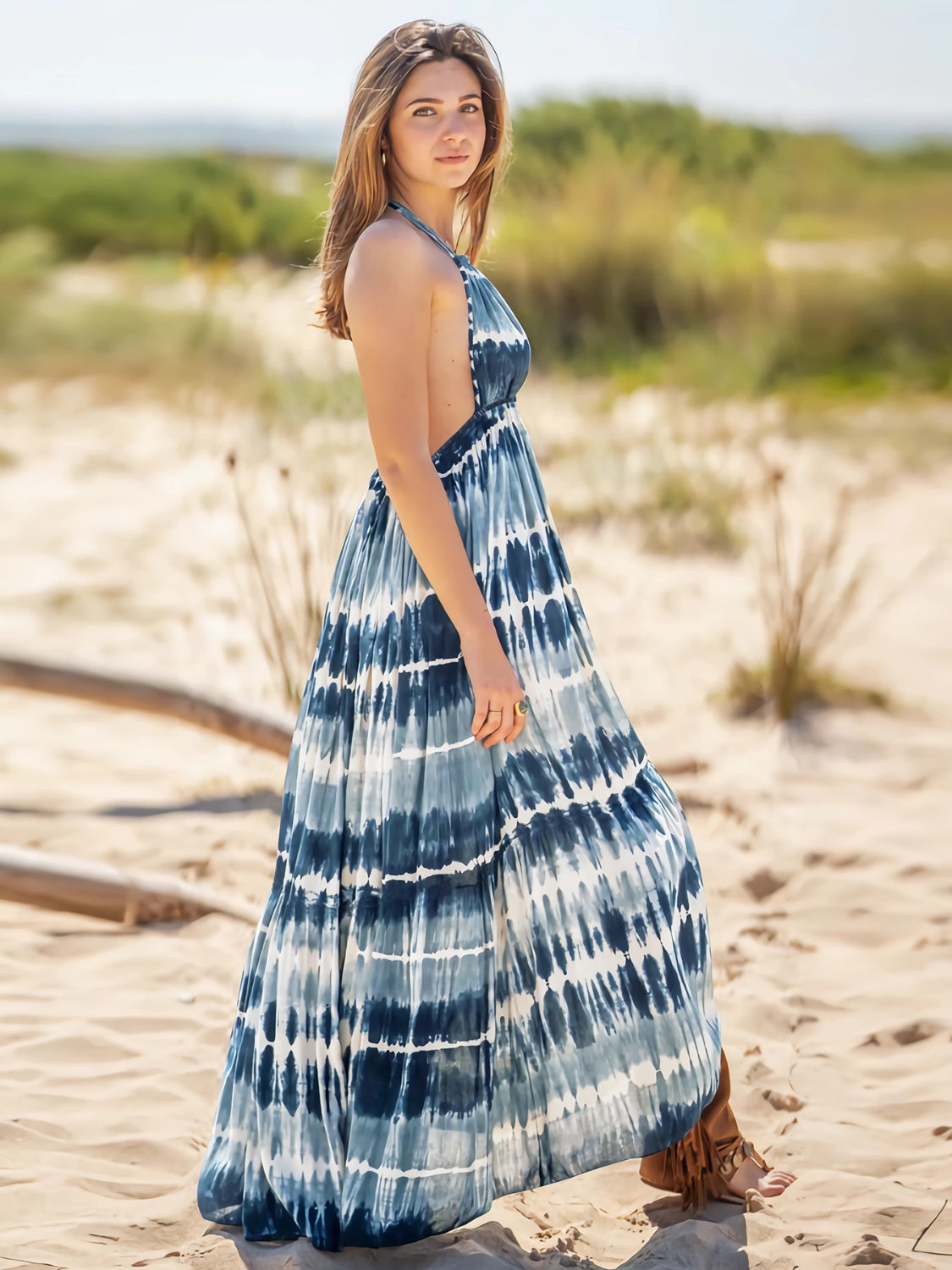 Tie-Dye Neck Dress